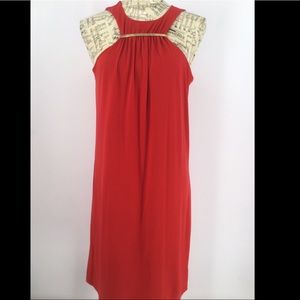 Michael Kors Med. Halter Top Red Midi Dress